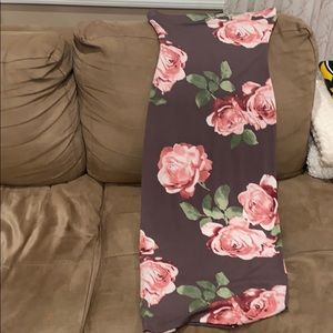 Fashion Nova Bandeau Floral Midi Dress